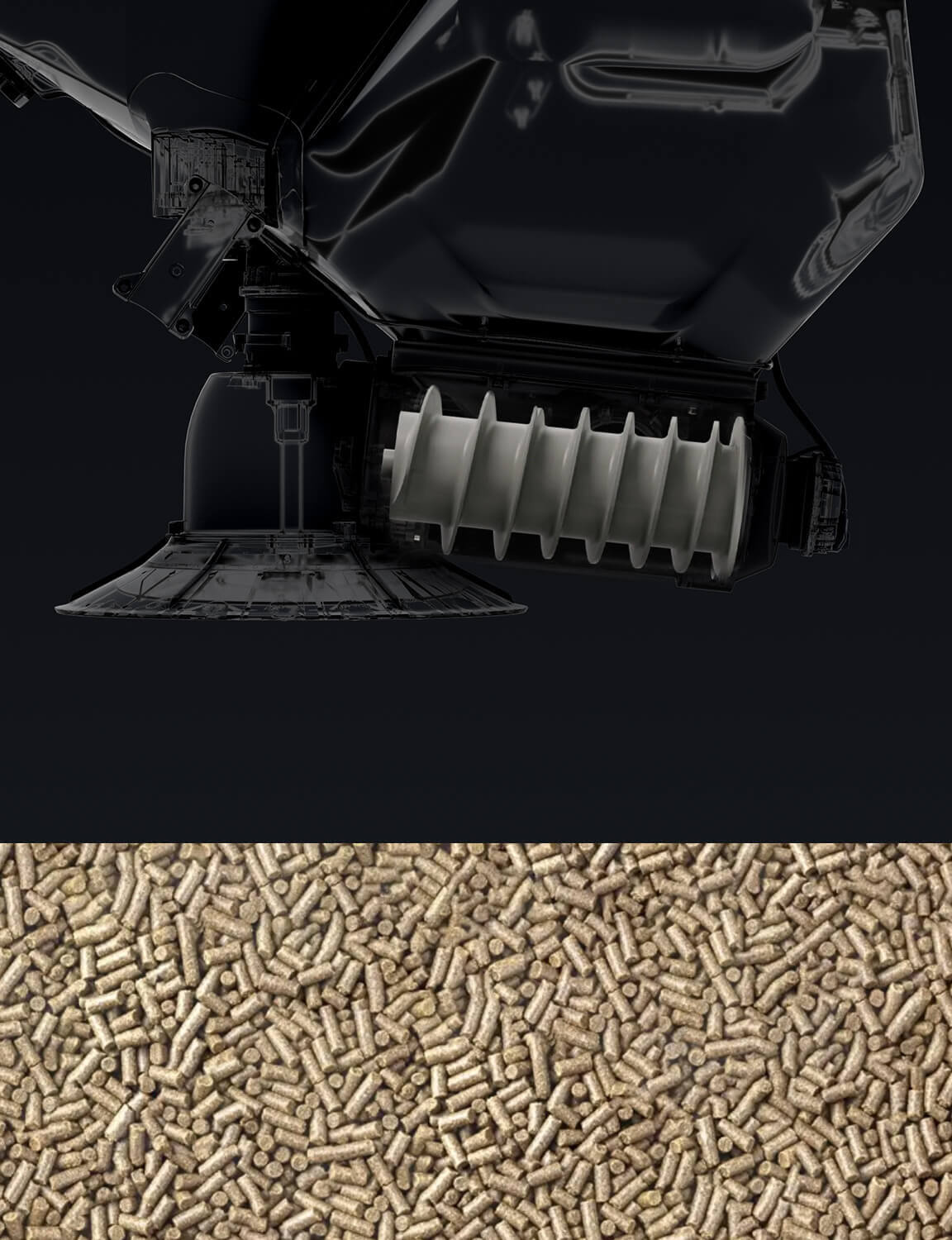 Podavač středního granulátu