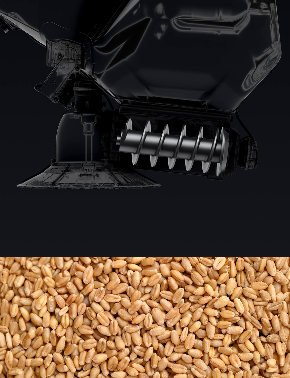 Podavač extra velkého granulátu