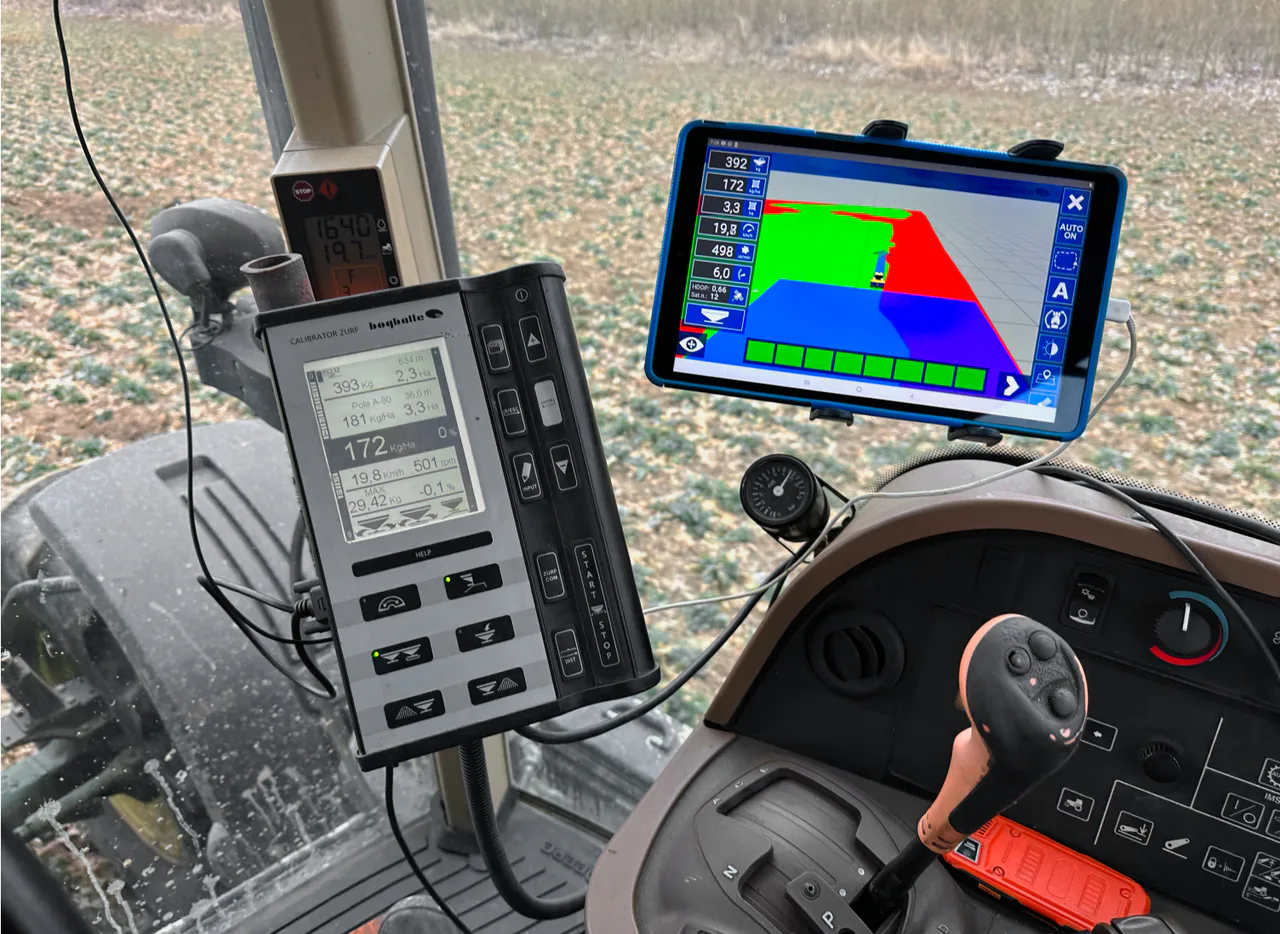 Aplikační mapa v praxi na farmě